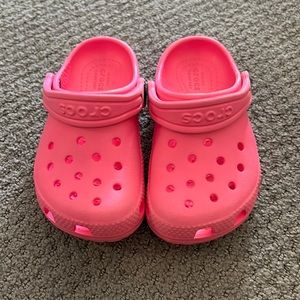 Pink crocs